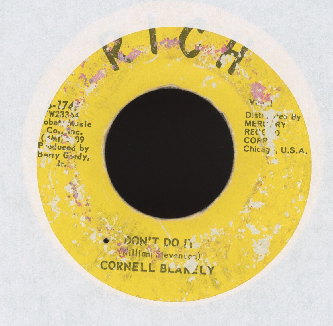 Cornell Blakely - You Broke My Heart on Rich Northern Soul 45