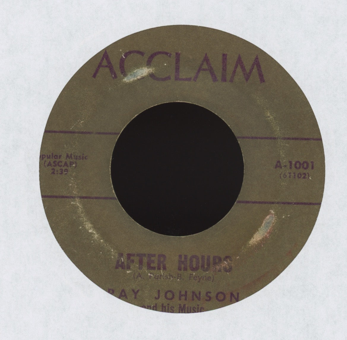 Ray Johnson And His Music - Castanet Senorita on Acclaim R&B Popcorn 45