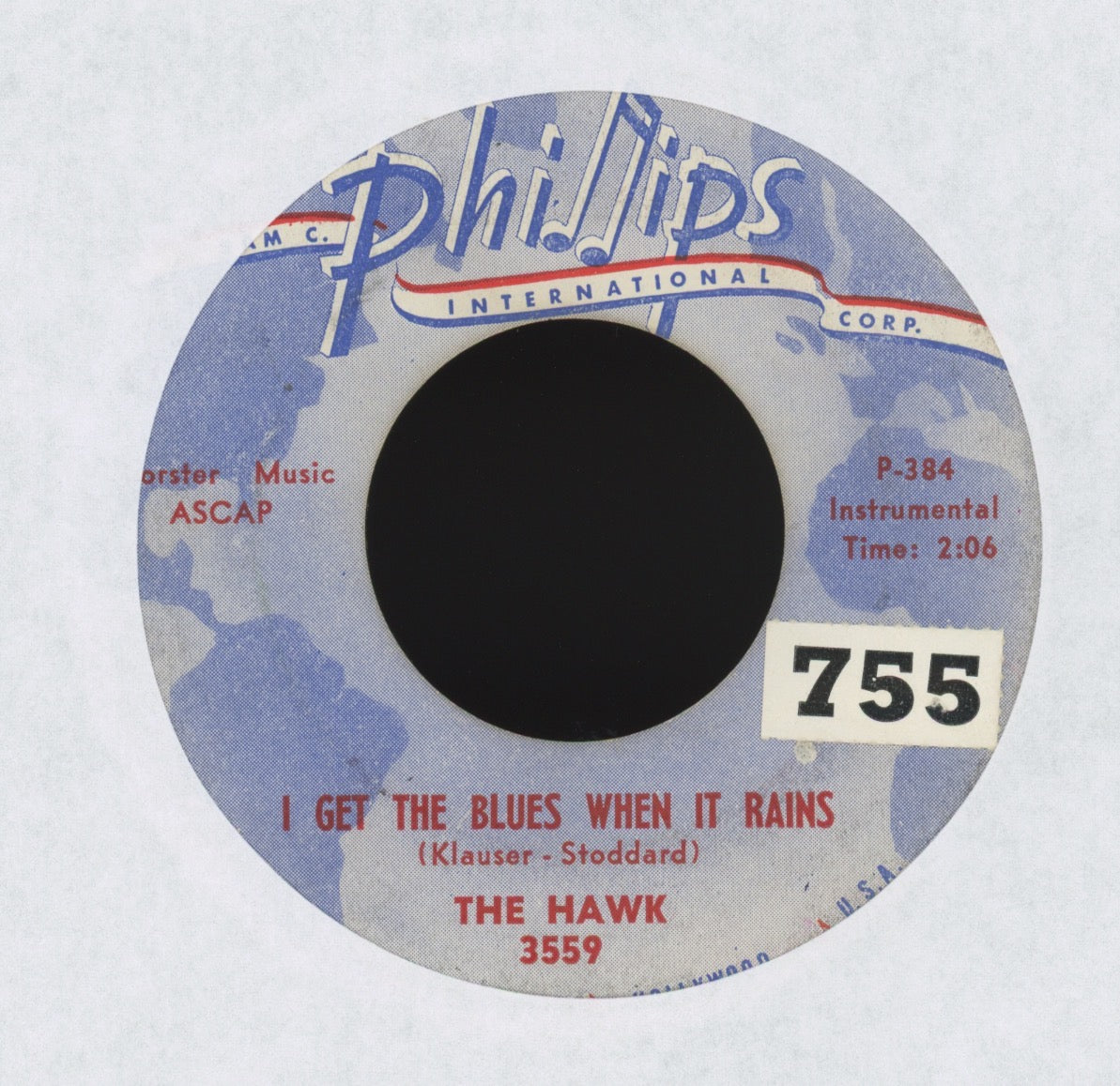 The Hawk - In The Mood on Phillips Instro Rockabilly 45 Jerry Lee Lewis