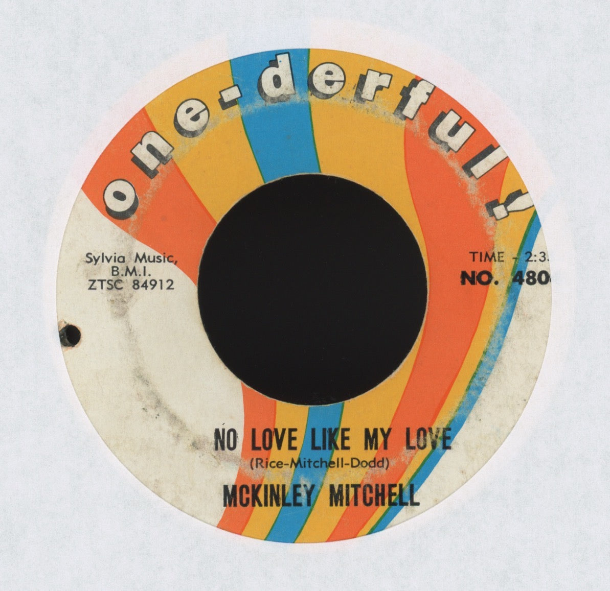 McKinley Mitchell - No Love Like My Love on One-derful R&B Popcorn 45