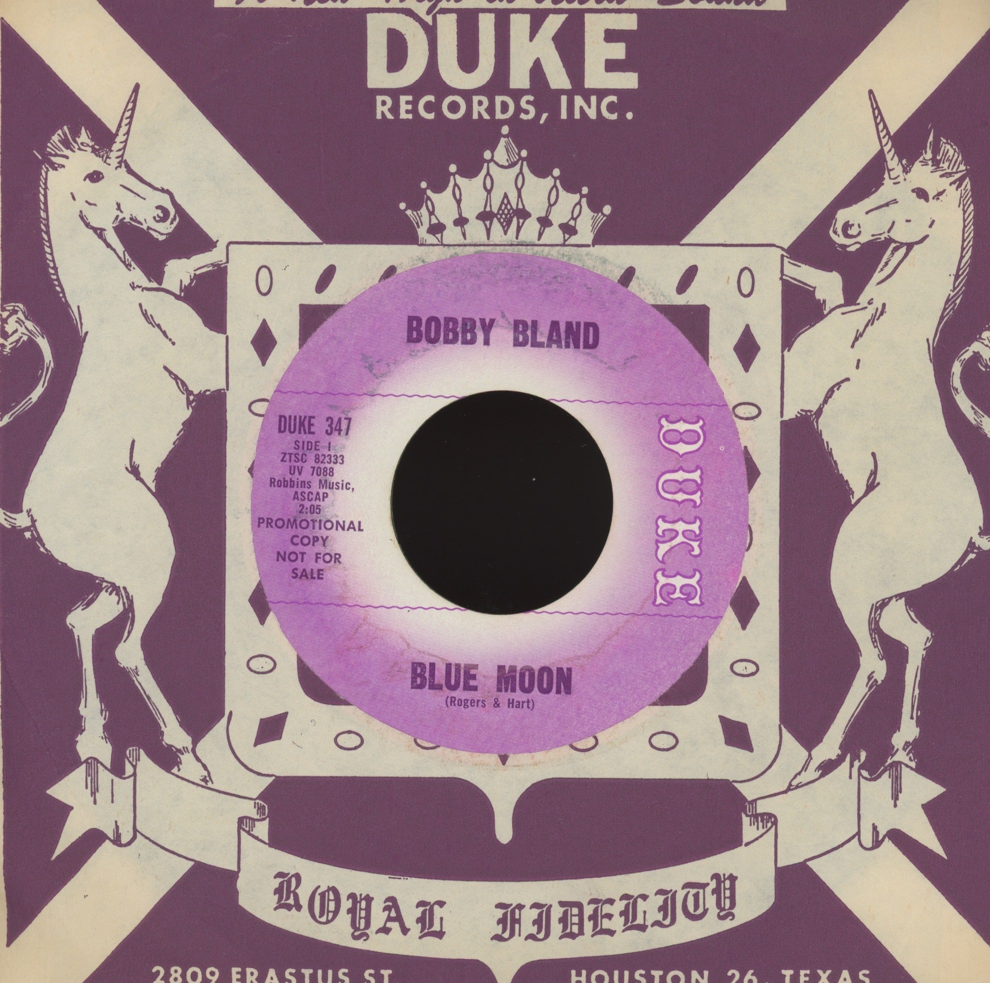 Bobby Bland - Blue Moon on Duke R&B 45