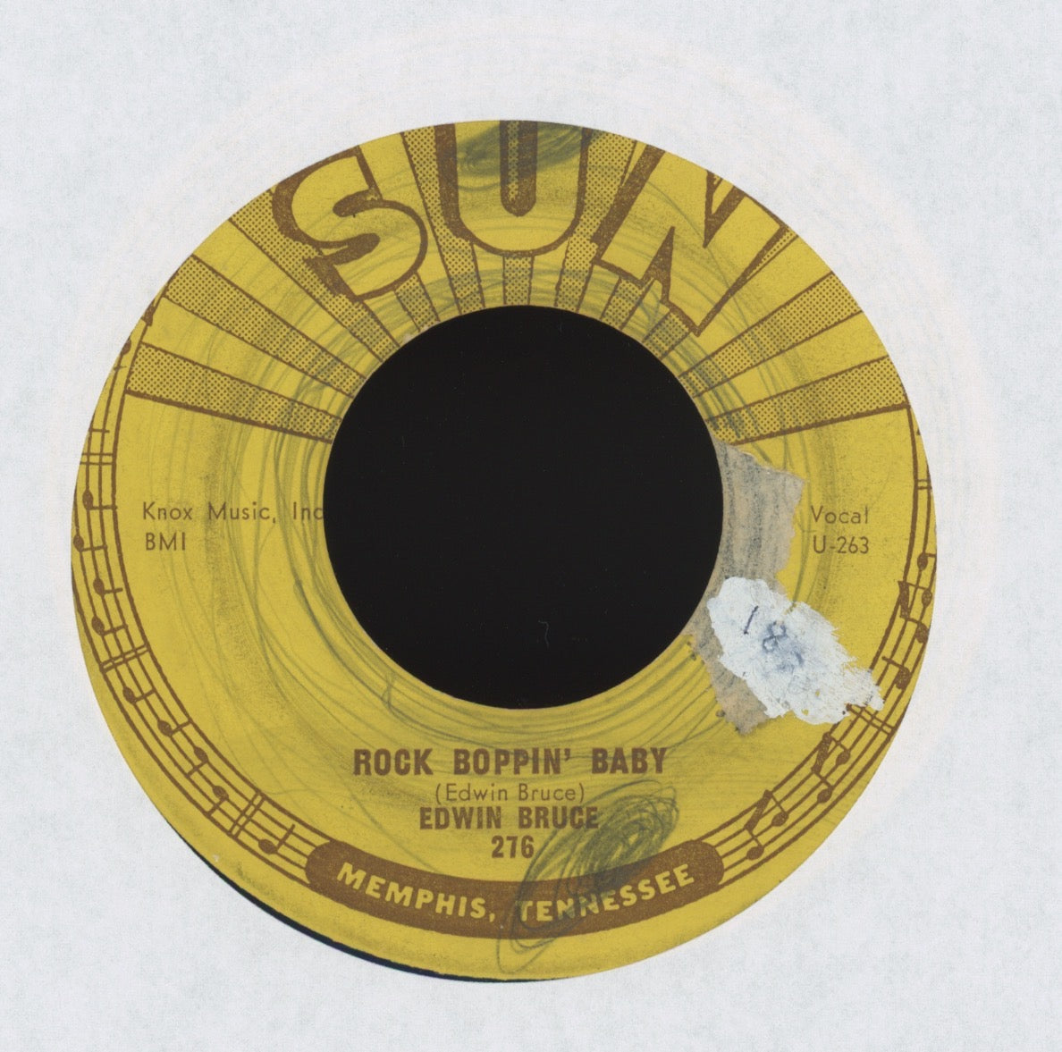 Ed Bruce - Rock Boppin' Baby on Sun Rockabilly 45