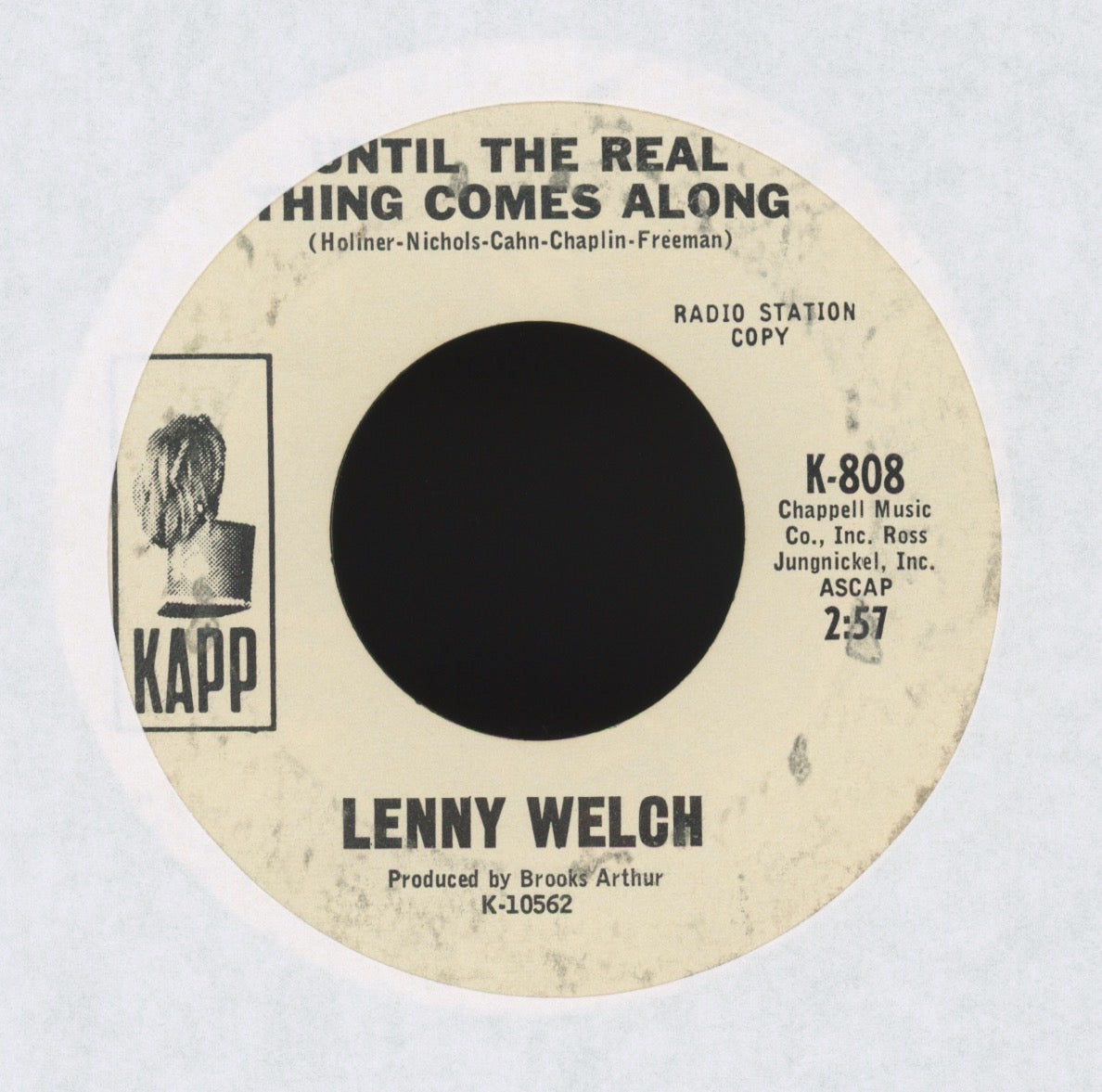 Lenny Welch - The Right To Cry on Kapp Promo Northern Soul 45