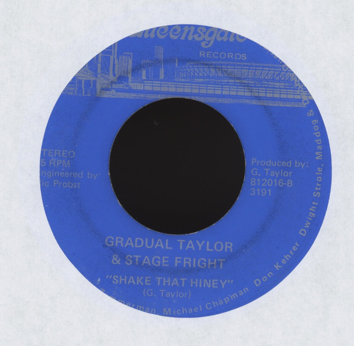 Gradual Taylor & Stage Fright - You Funked It Up / Shake That Hiney on Queensgate Funk 45