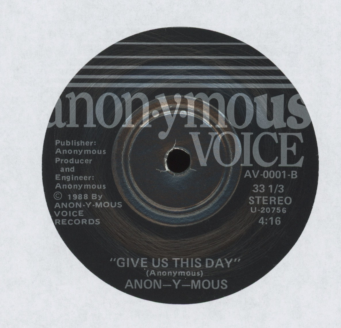 Anon-Y-Mous - Artificial Flavor Modern Soul Boogie 7" EP With Picture Sleeve