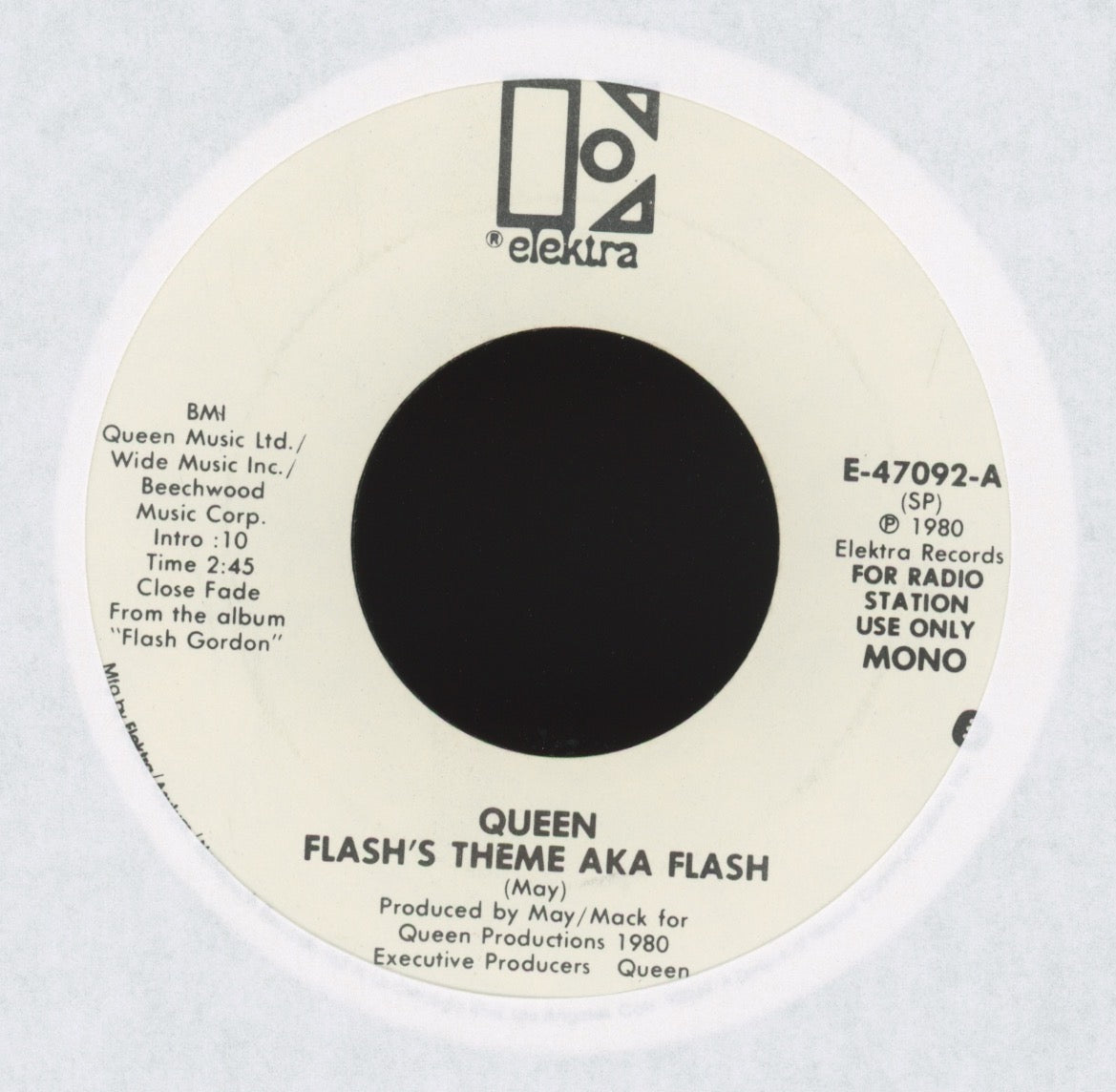 Queen - Flash's Theme AKA Flash on Elektra Promo Rock 45