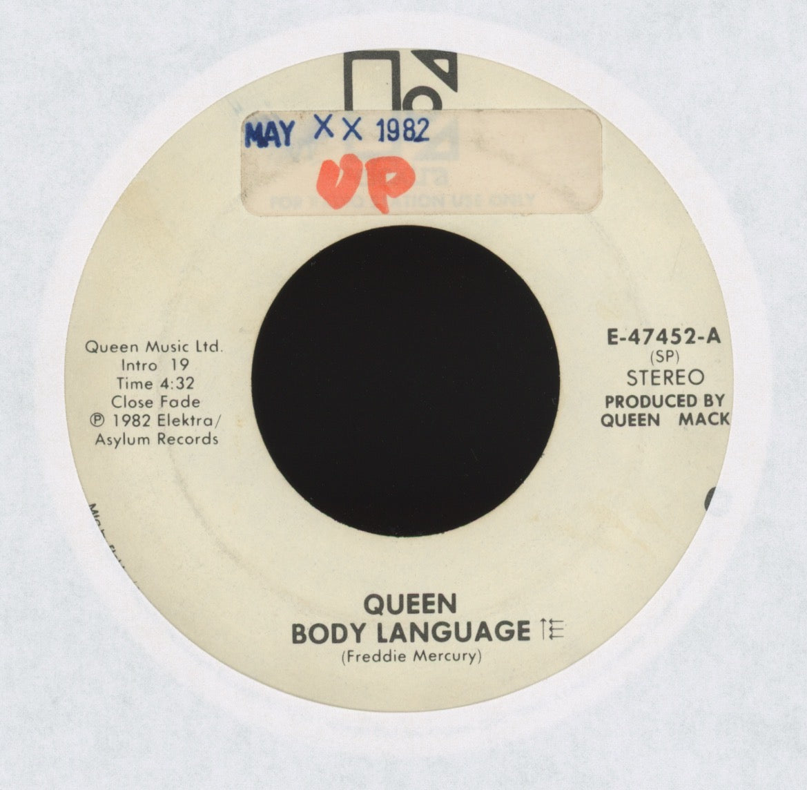 Queen - Body Language on Elektra Promo Rock 45