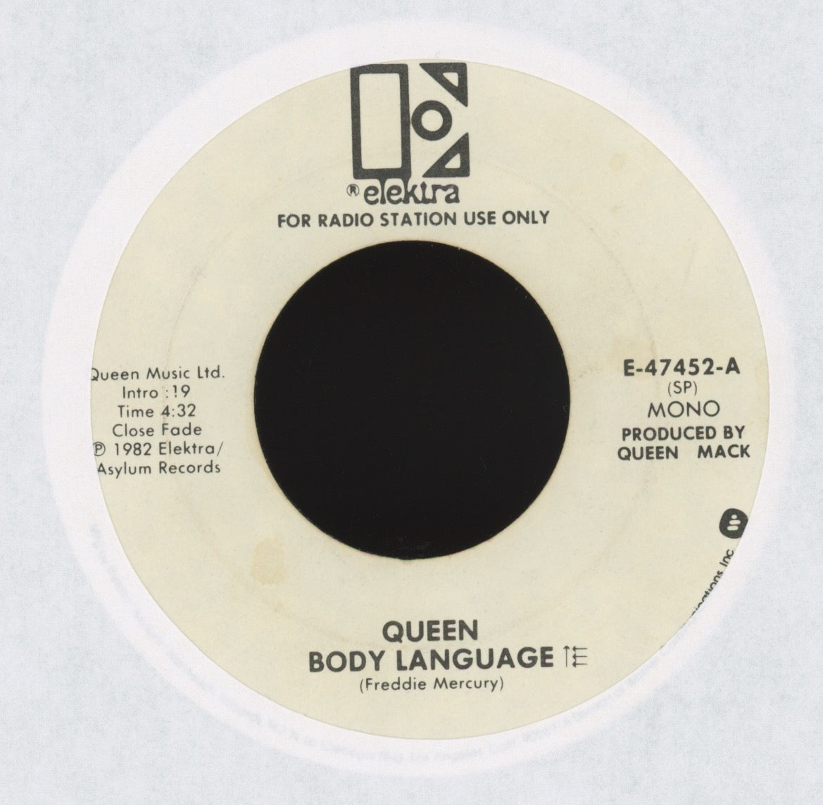 Queen - Body Language on Elektra Promo Rock 45