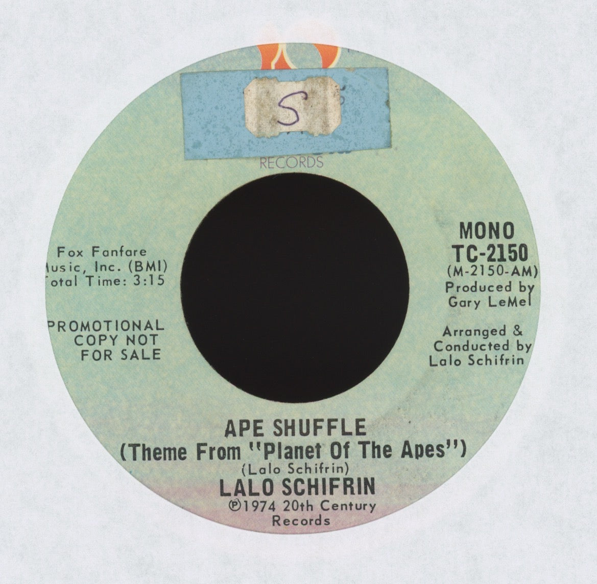 Lalo Schifrin - Ape Shuffle (Theme From "Planet Of The Apes") on 20th Century Promo Funk 45 Breaks
