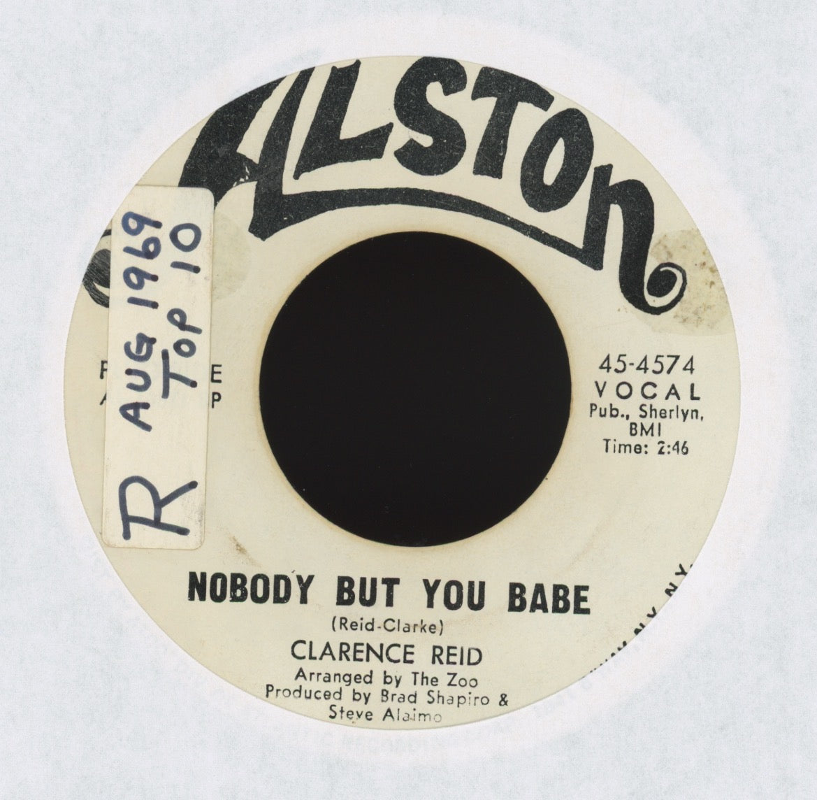 Clarence Reid - Nobody But You Babe on Alston Promo Funk 45