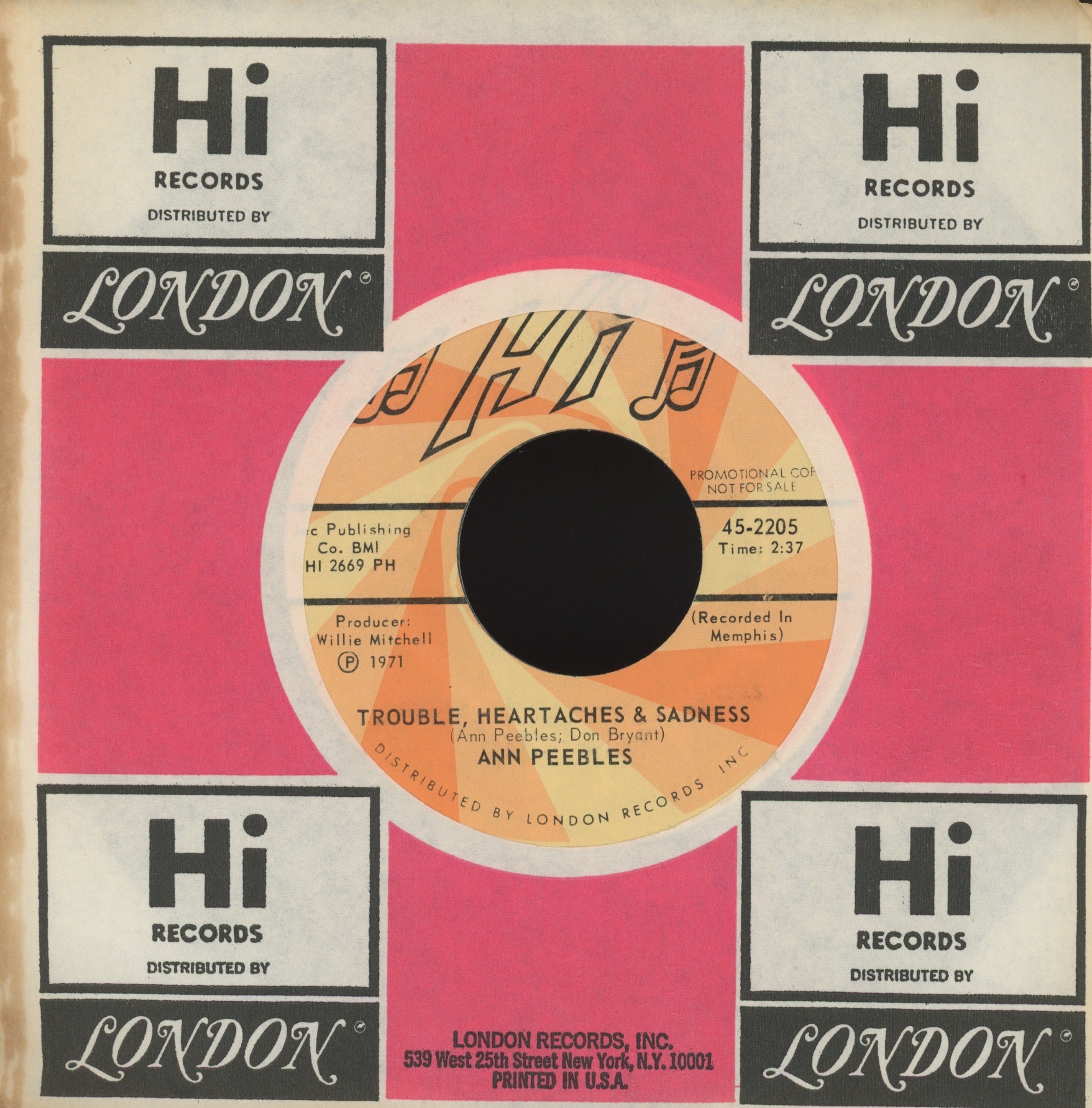 Ann Peebles - Breaking Up Somebody's Home on Hi Promo Funk 45