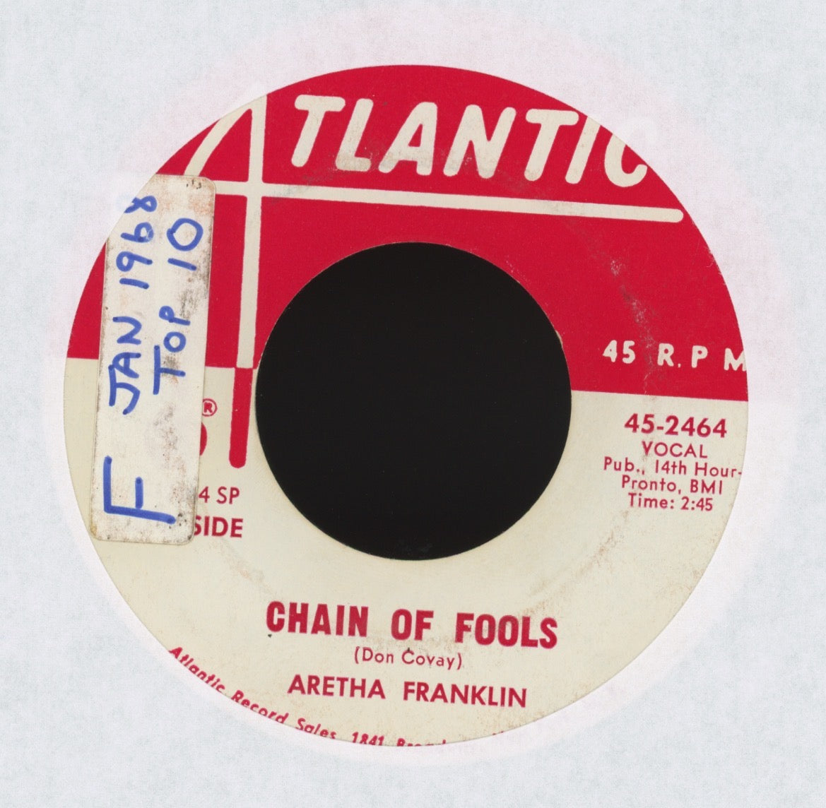 Aretha Franklin - Chain Of Fools on Atlantic Promo Soul 45