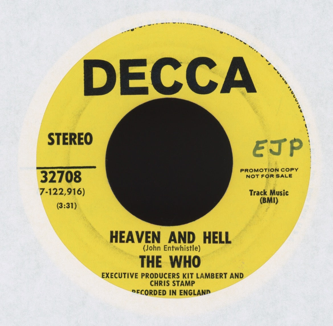 The Who - Summertime Blues on Decca Promo Rock 45