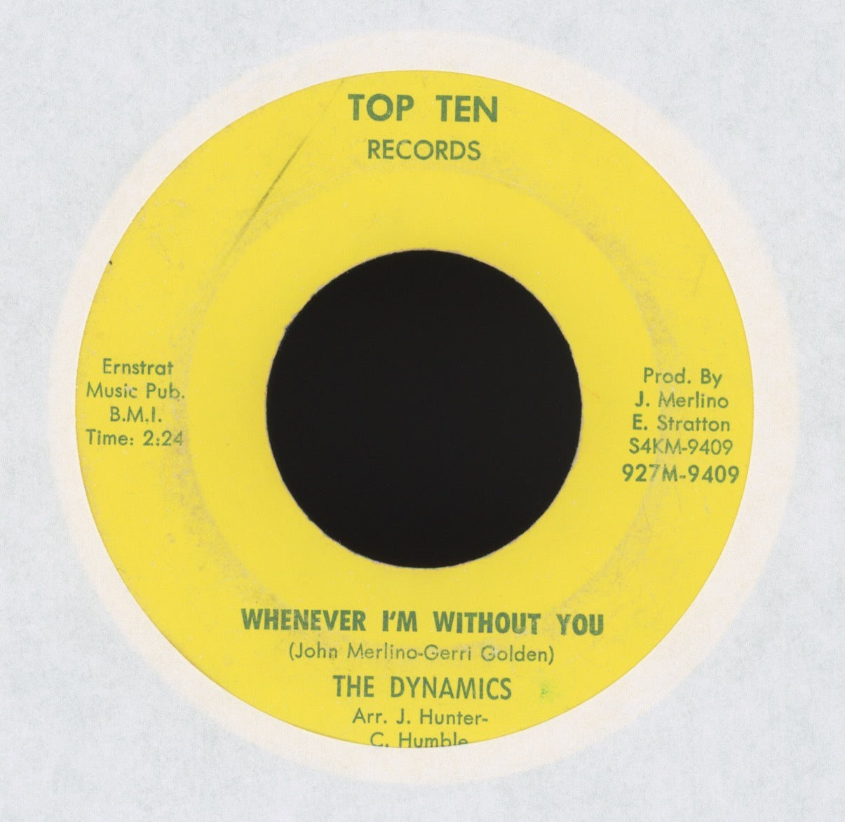 The Dynamics - Whenever I'm Without You on Top Ten Northern Soul 45