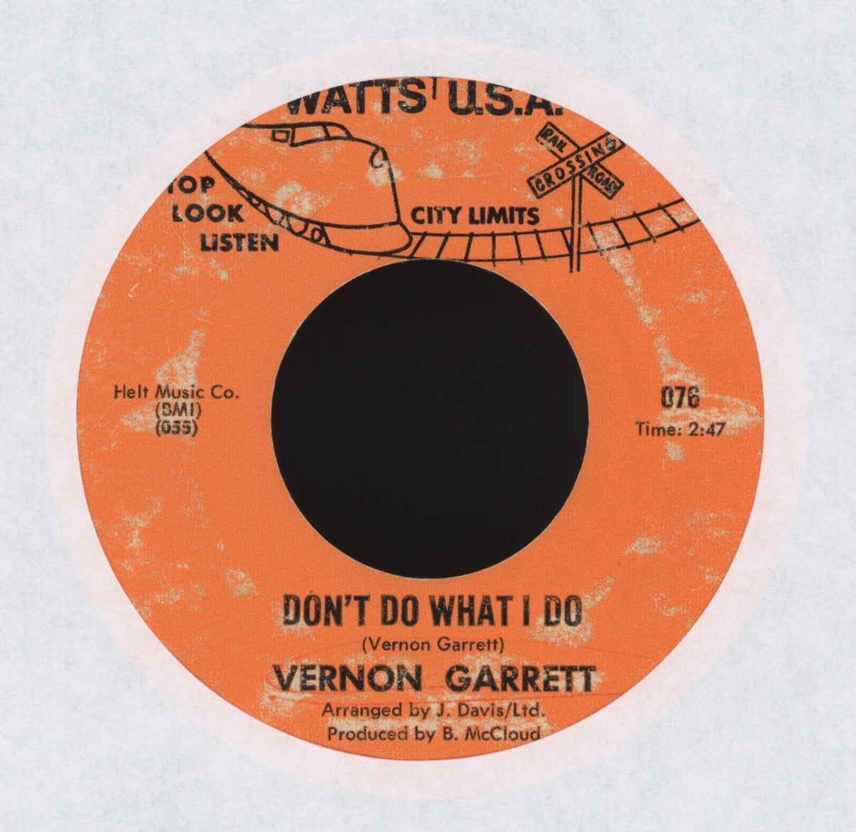 Vernon Garrett, L.T.D. - Don't Do What I Do on Watts U.S.A. Funk 45
