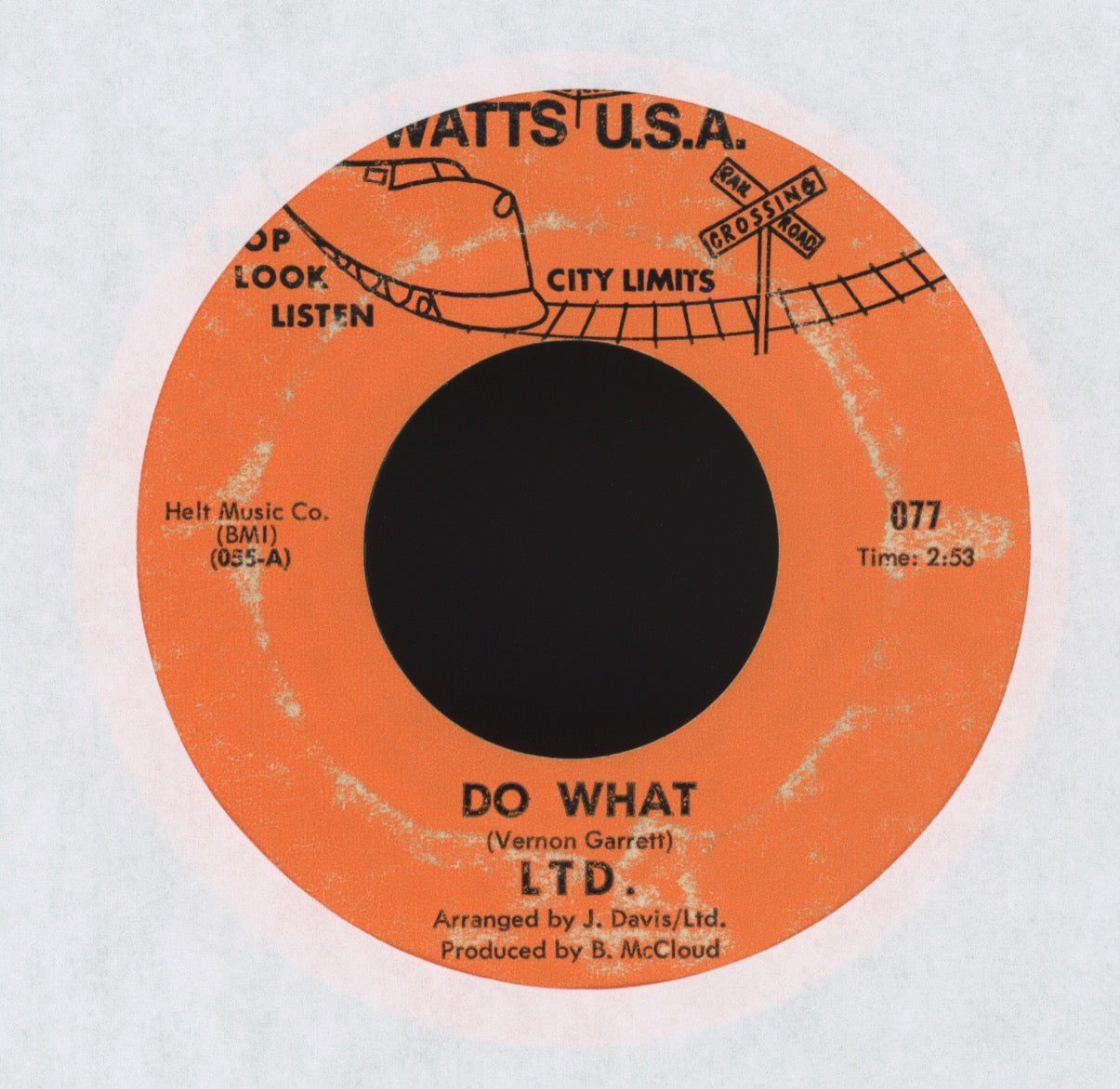 Vernon Garrett, L.T.D. - Don't Do What I Do on Watts U.S.A. Funk 45
