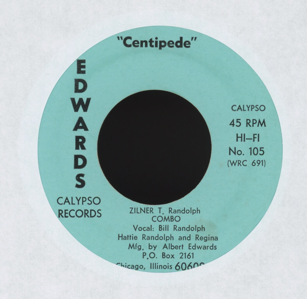 Zilner T. Randolph Combo - Too Late on Edwards Latin Jazz 45