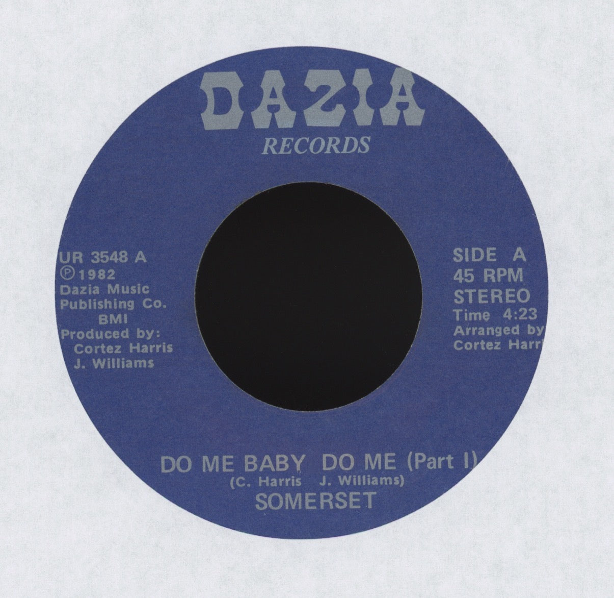 Somerset - Do Me Baby, Do Me on Dazia Modern Soul Boogie 45