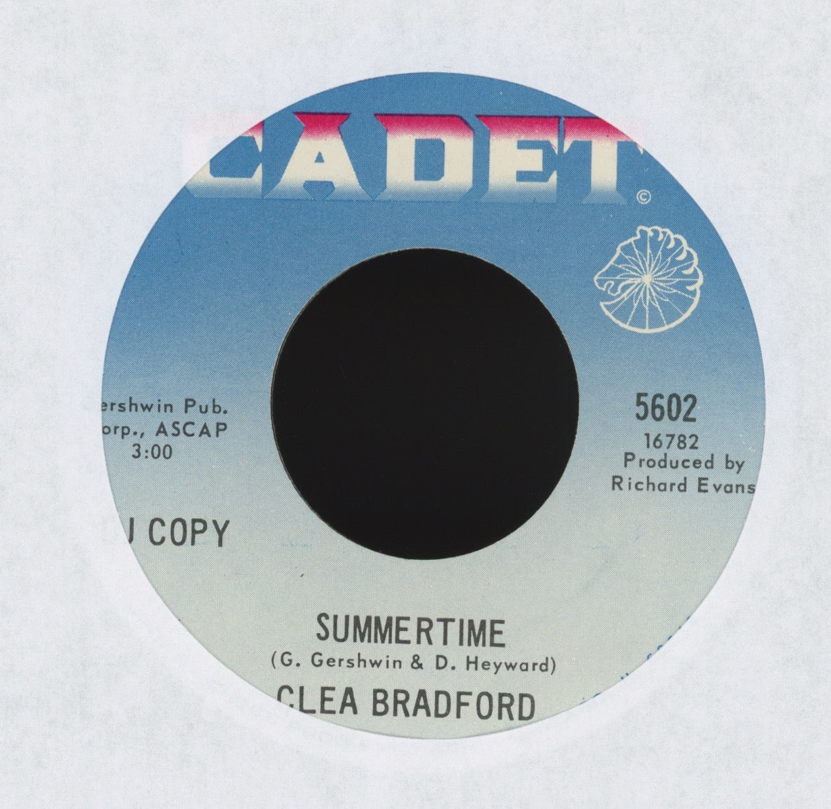 Clea Bradford - My Love's A Monster on Cadet Promo Funk 45