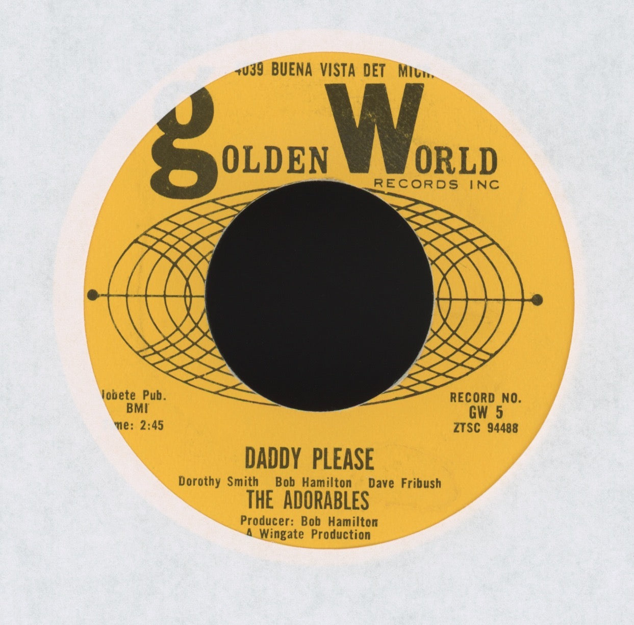 The Adorables - Deep Freeze on Golden World Northern Soul 45