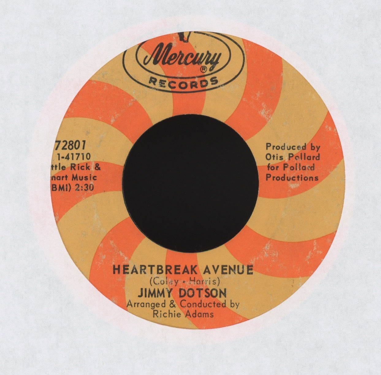 Jimmy Dotson - Heartbreak Avenue on Mercury Deep Soul 45