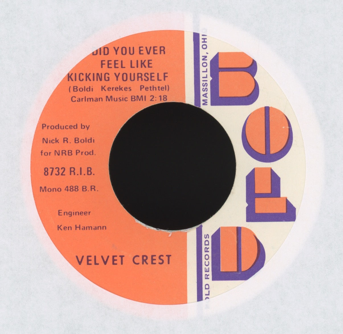 Velvet Crest - Na-Na-Song on Bold Rock 45
