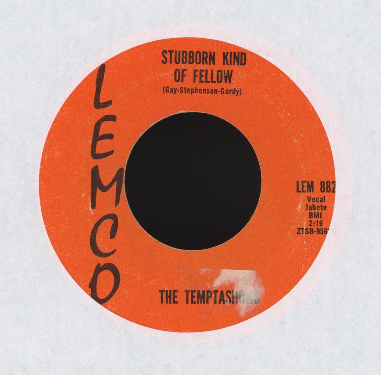 The Magnificent 7 aka The Temptashuns - Stubborn Kind Of Fellow on Lemco Northern Soul 45