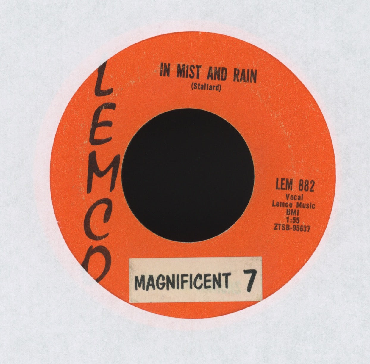 The Magnificent 7 aka The Temptashuns - Stubborn Kind Of Fellow on Lemco Northern Soul 45