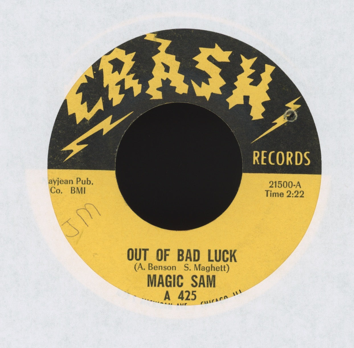 Magic Sam - Out of Bad Luck on Crash R&B Blues 45