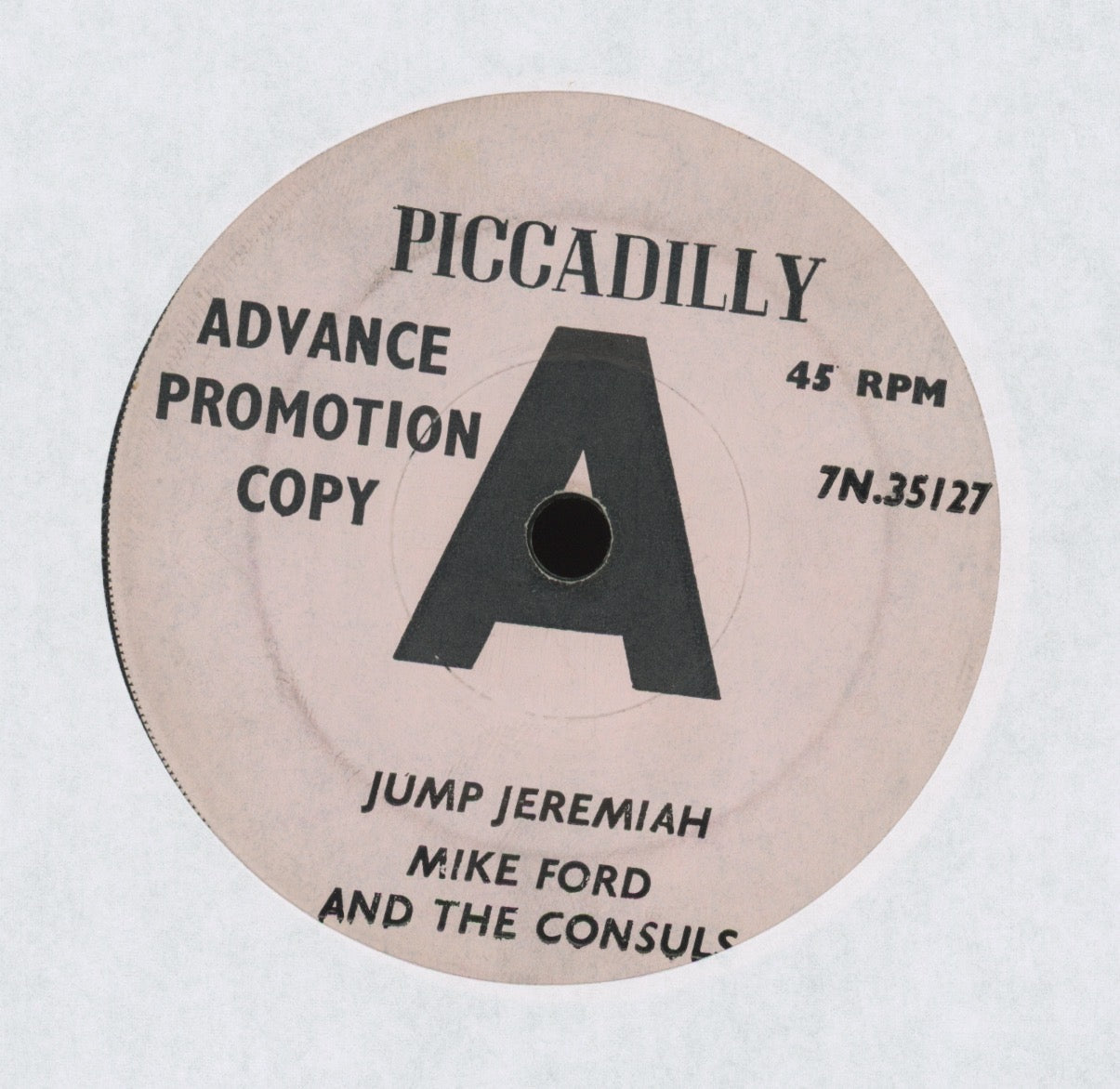 Mike Ford & The Consuls - Jump Jeremiah on Picadilly Promo Instro Mod Beat 45