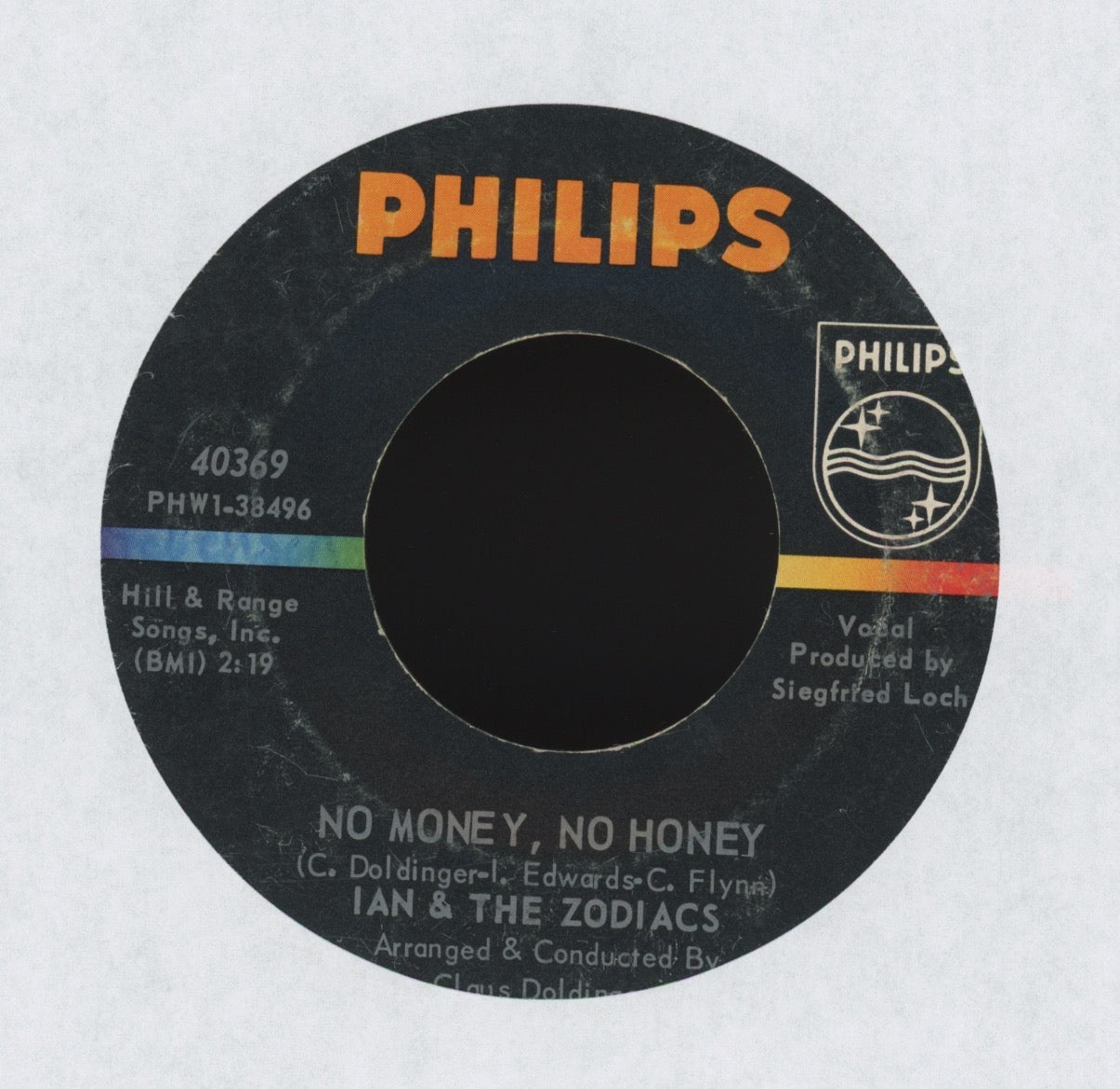 Ian & The Zodiacs - No Money, No Honey on Philips Garage Fuzz 45