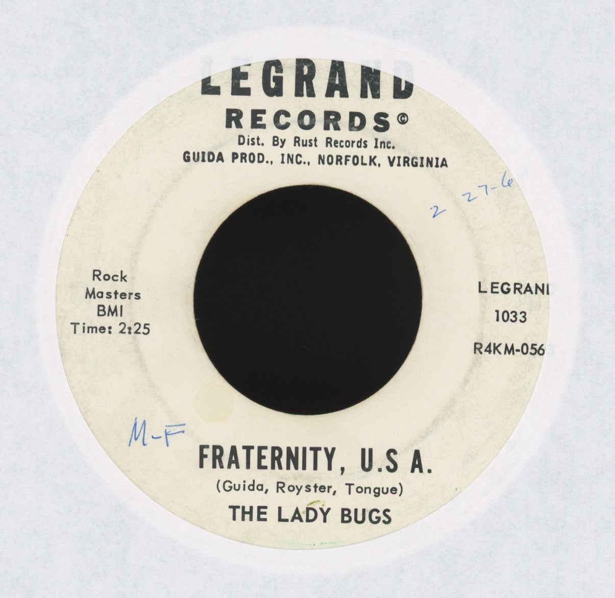 The Lady Bugs - Fraternity, U.S.A on Legrand Promo Garage 45