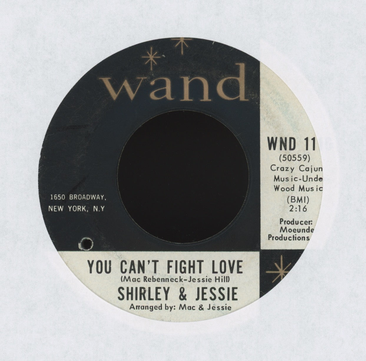 Shirley & Jessie - You Can't Fight Love on Wand Northern Soul 45