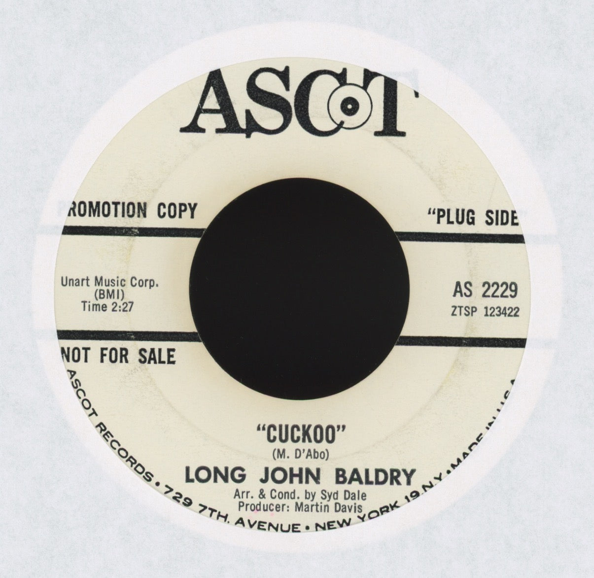 Long John Baldry - Cuckoo on Ascot Promo Mod Soul Dancer 45