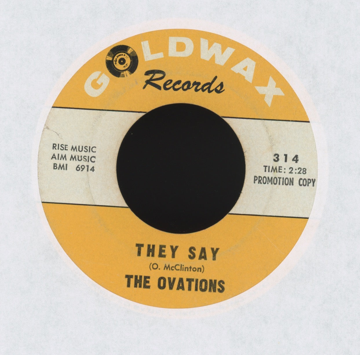 The Ovations - They Say on Goldwax Northern Soul 45