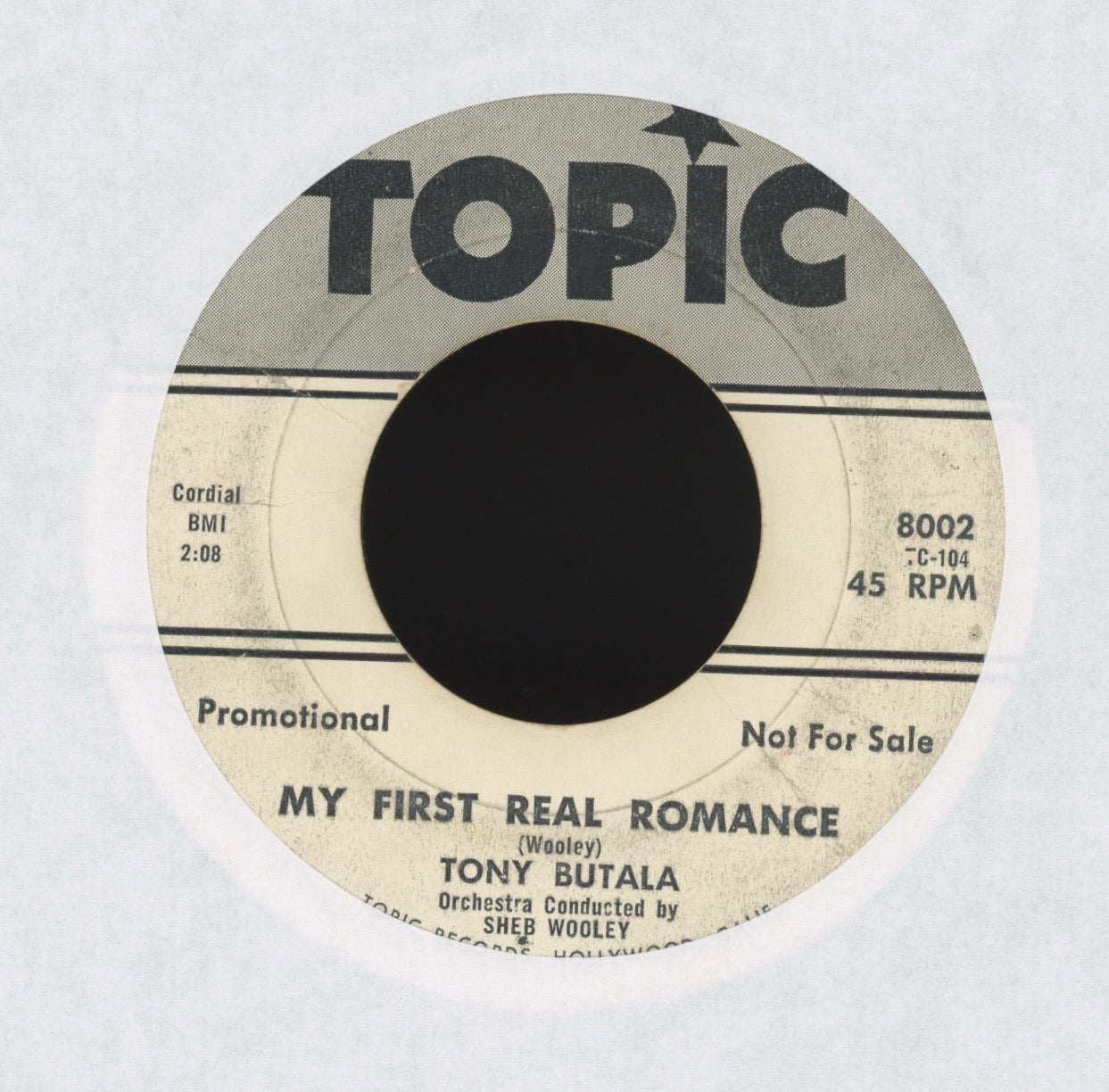 Tony Butala - Look At Him, Look At Her on Tropic Promo Teen Rockabilly 45