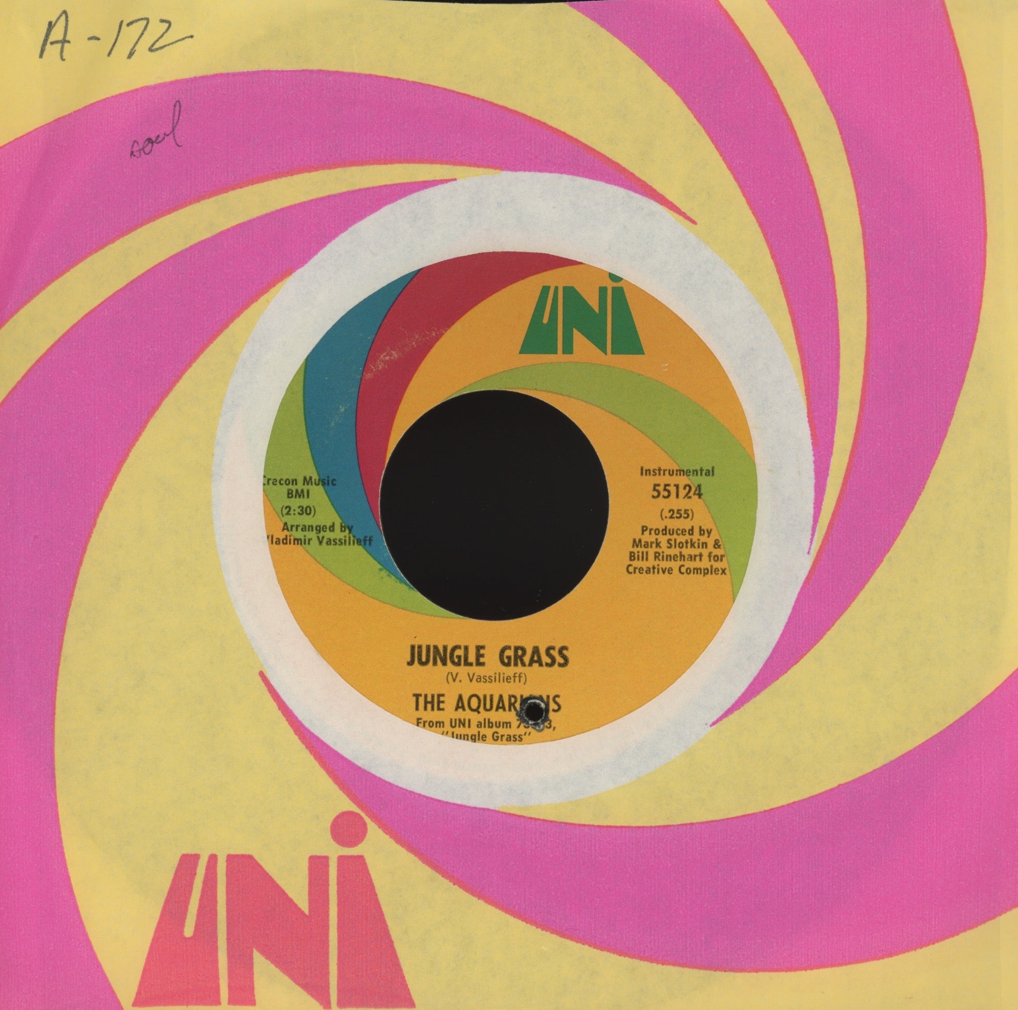 The Aquarians - Jungle Grass on Uni Jazz Funk 45