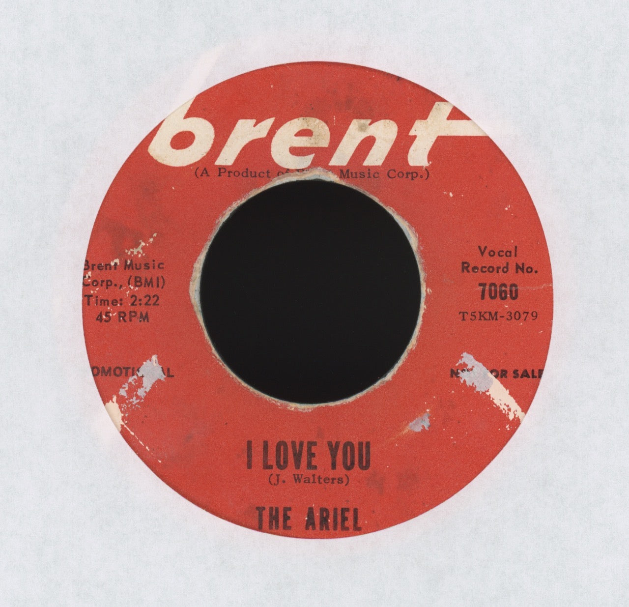 The Ariel - It Feels Like I'm Crying on Brent Promo Garage 45