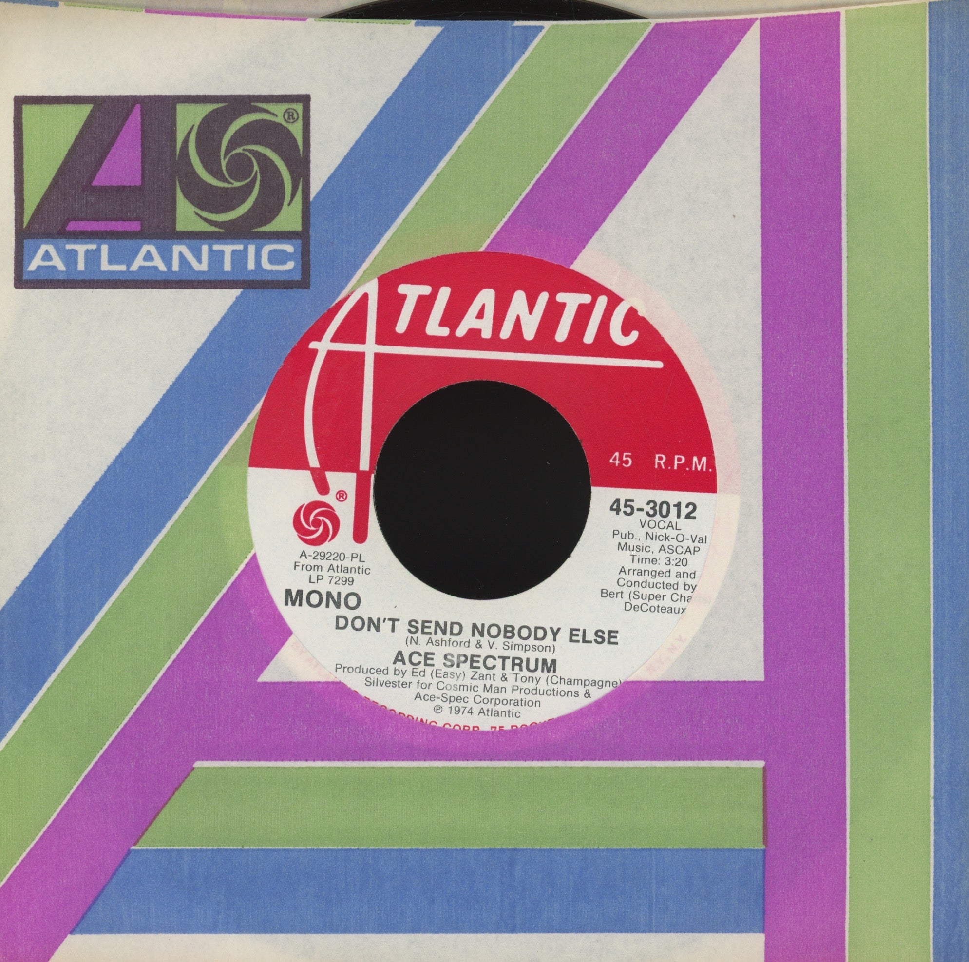 Ace Spectrum - Don't Send Nobody Else on Atlantic Promo 70s Soul 45