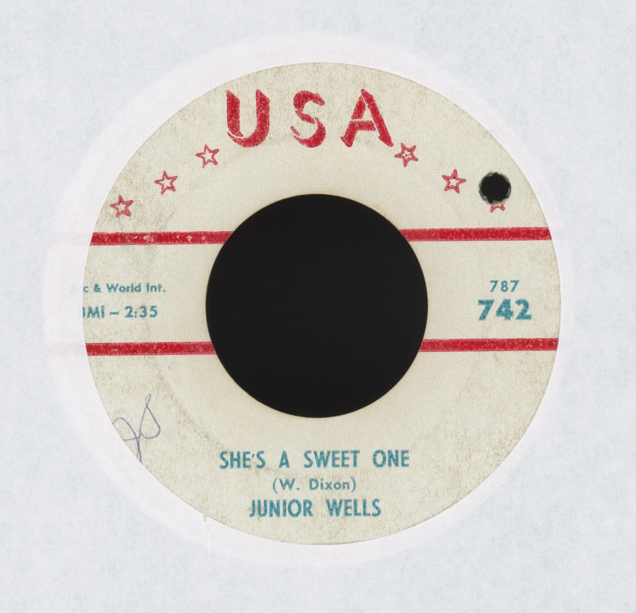 Junior Wells - When The Cat's Gone The Mice Play on U.S.A. R&B 45