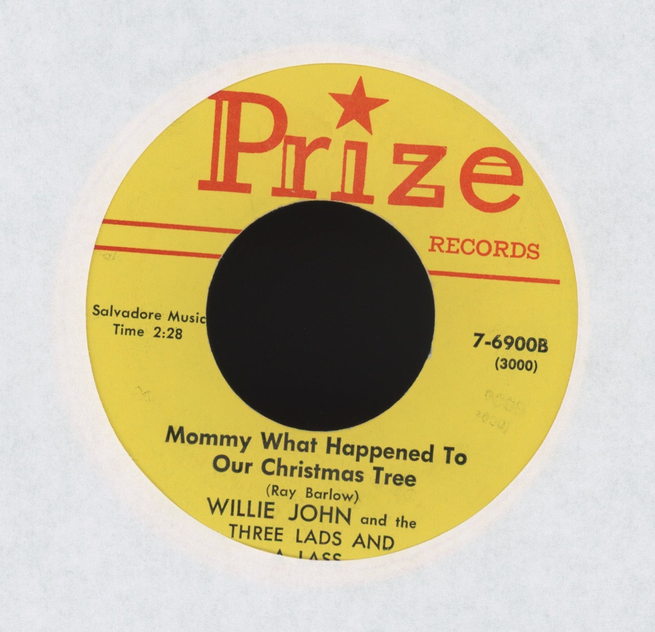 Little Willie John - Mommy What Happened To Our Christmas Tree / Jingle Bells on Prize Xmas R&B 45