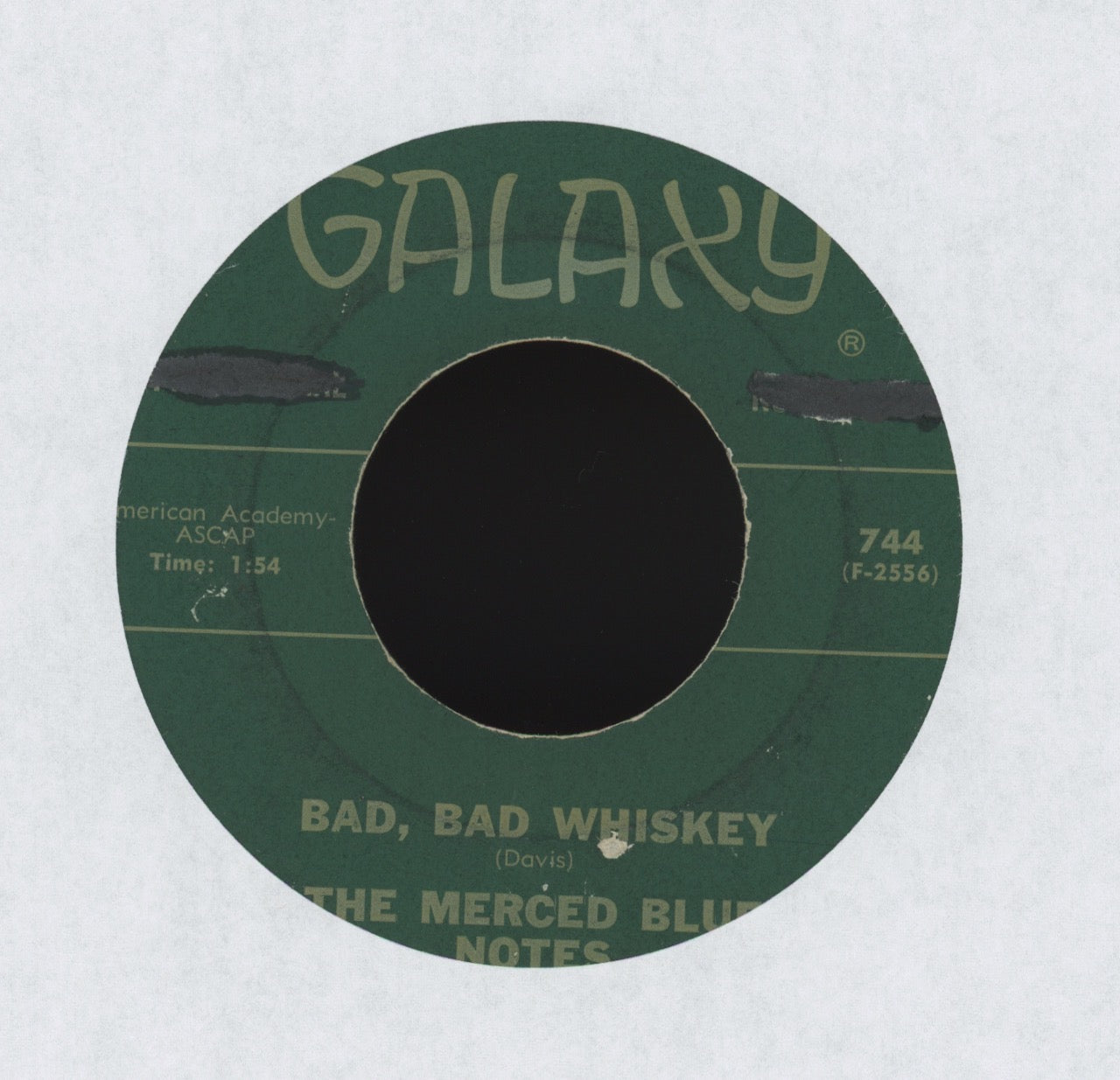 The Merced Blue Notes - Bad, Bad Whiskey on Galaxy Mod Soul 45
