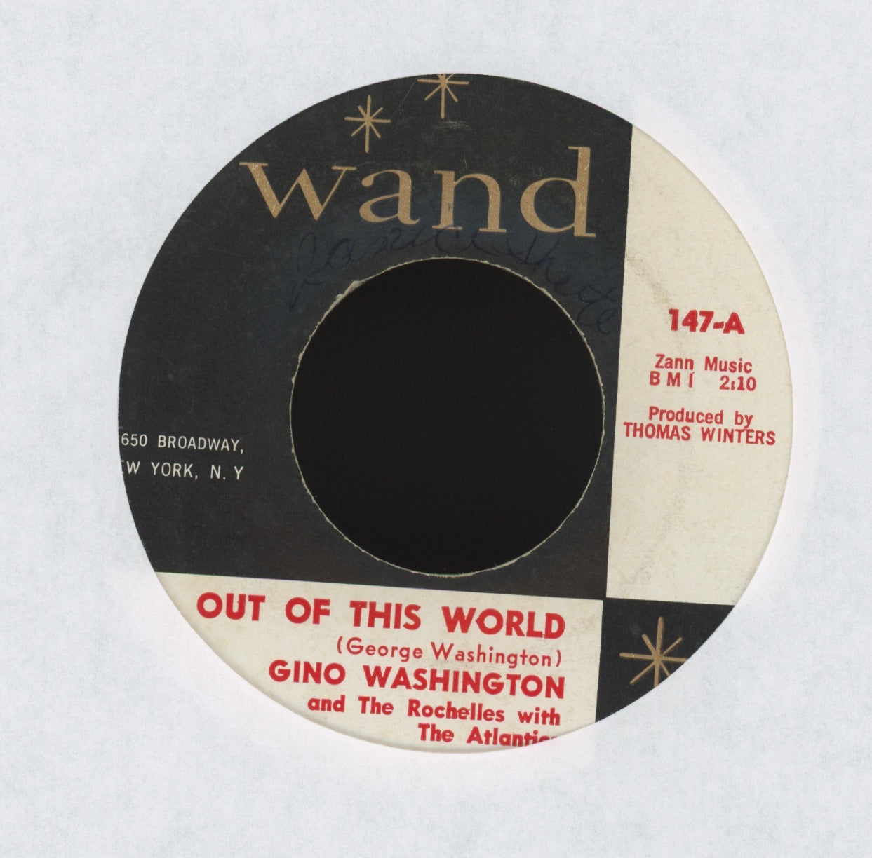 Gino Washington - Out Of This World on Wand R&B 45
