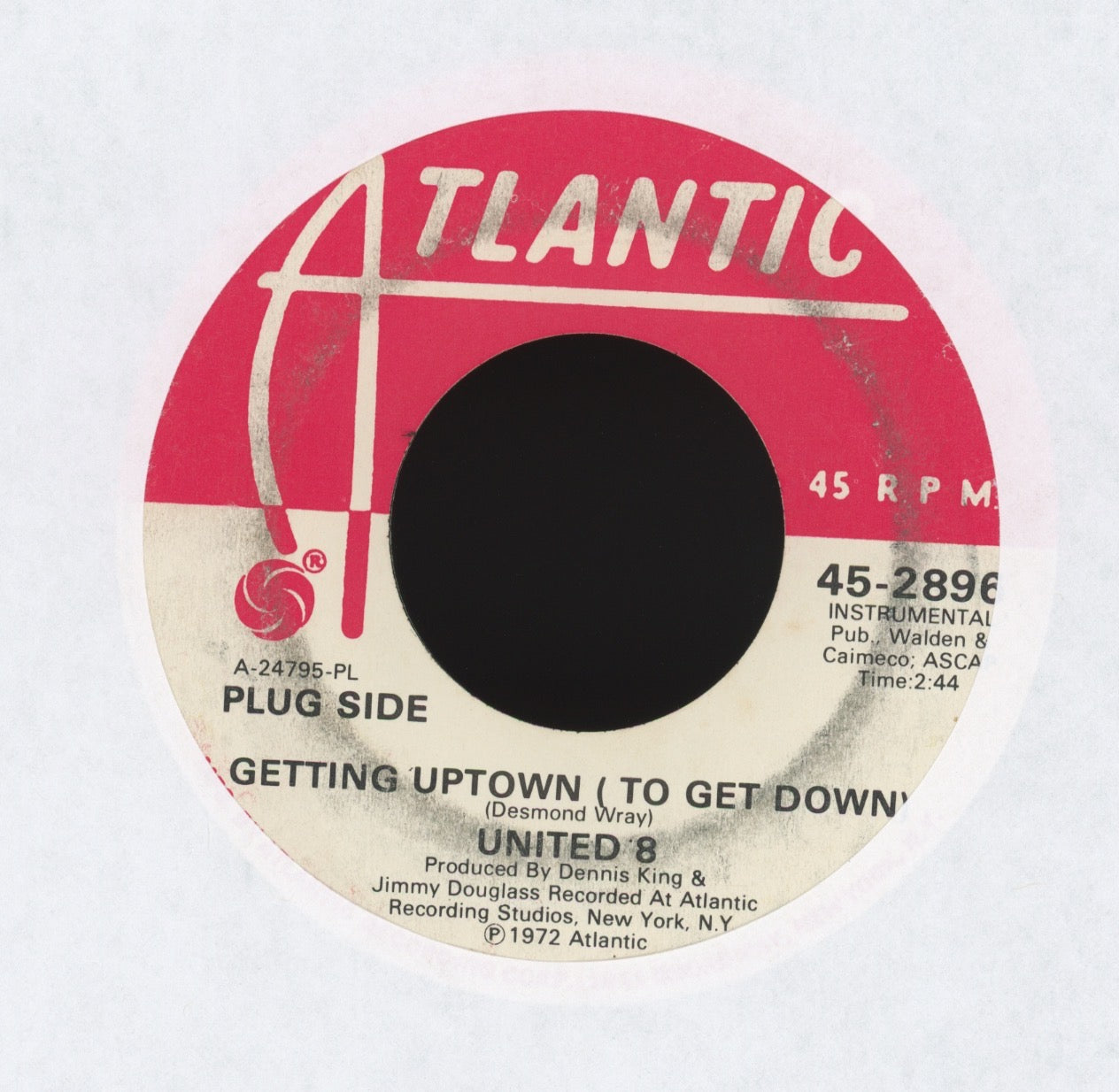 United 8 - Getting Uptown (To Get Down) on Atlantic Promo Funk 45