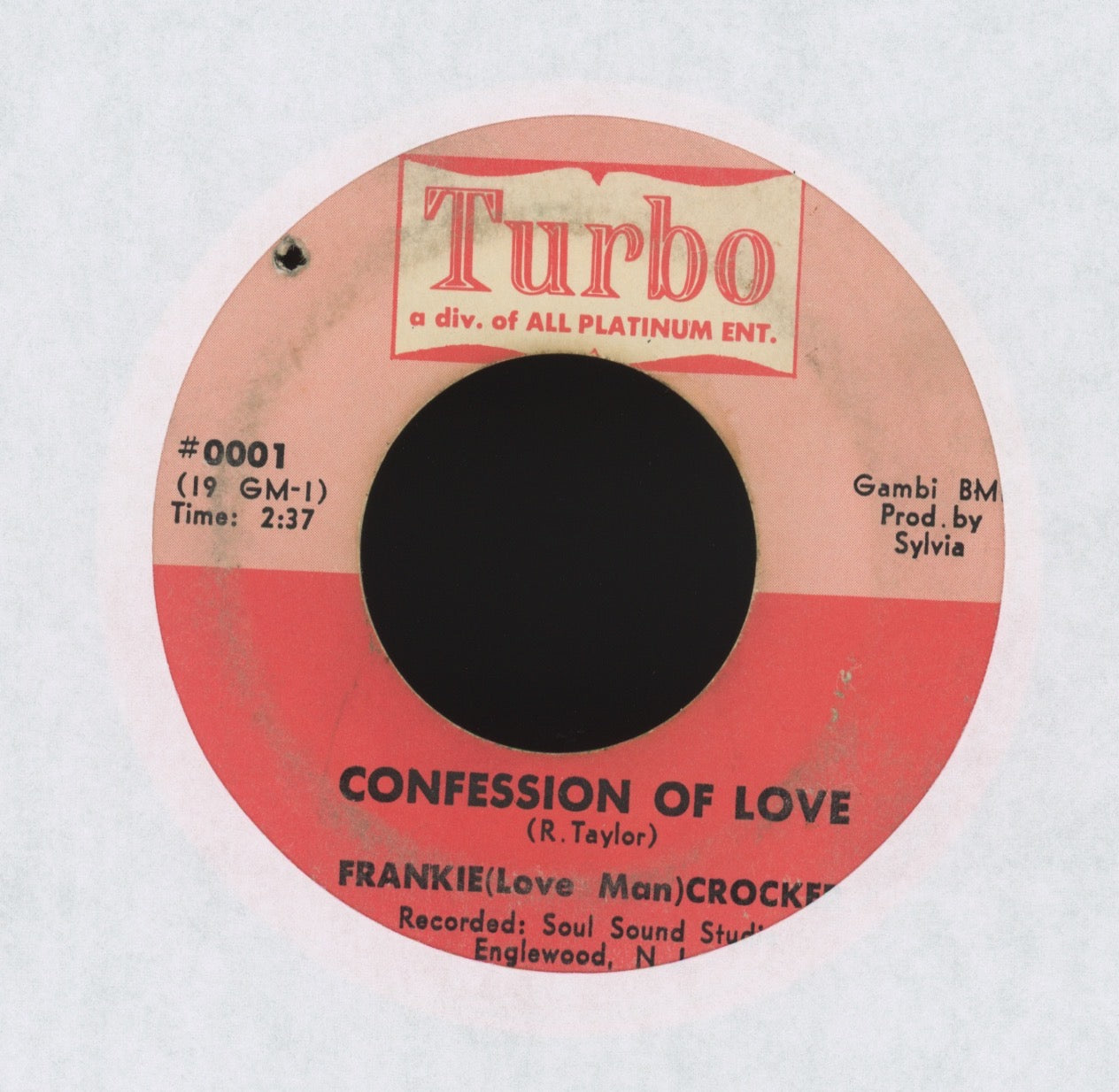 Frankie Crocker - Ton of Dynamite on Turbo Soul Funk 45