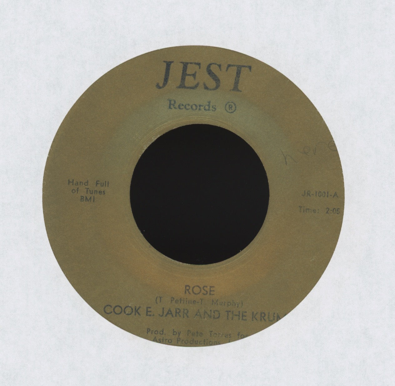 Cook E. Jarr & His Krums - Rose on Jest Soul Funk 45