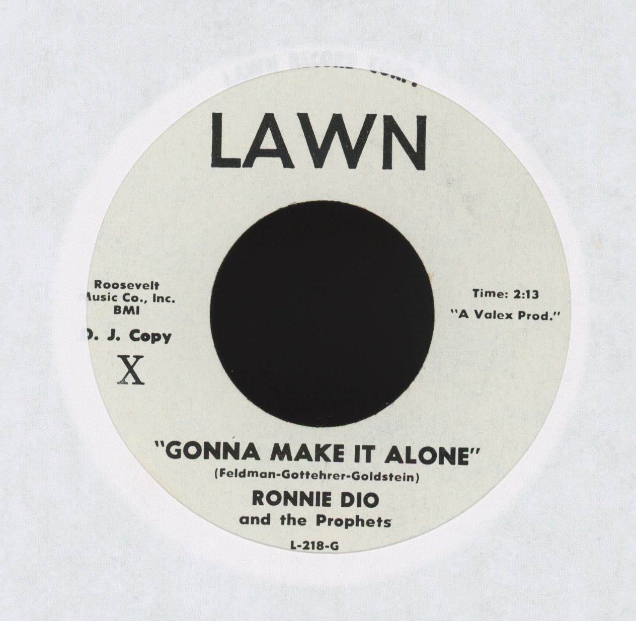 Ronnie Dio And The Prophets - Gonna Make It Alone on Lawn Teen Rock 45