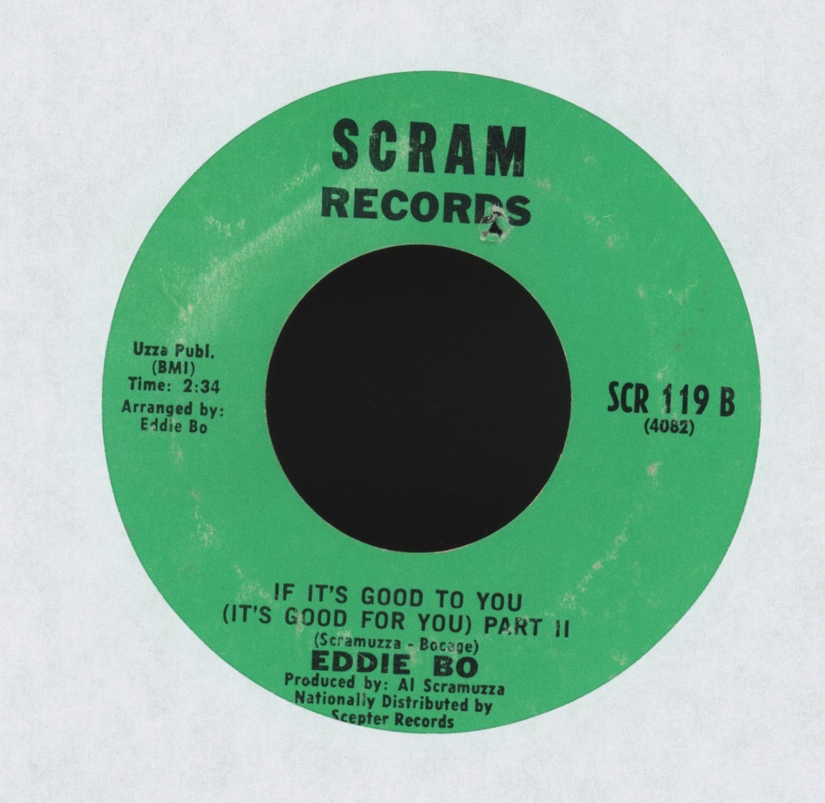 Eddie Bo - If It's Good To You (It's Good For You) on Scram Funk 45