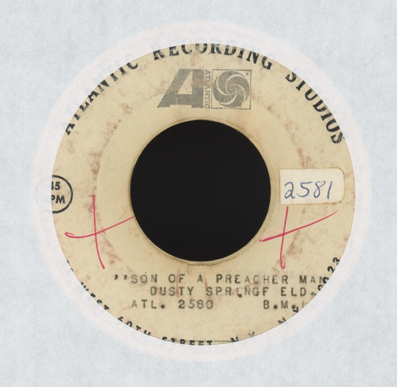 Dusty Springfield - Son Of A Preacher Man on Atlantic Single Sided Test Press 45