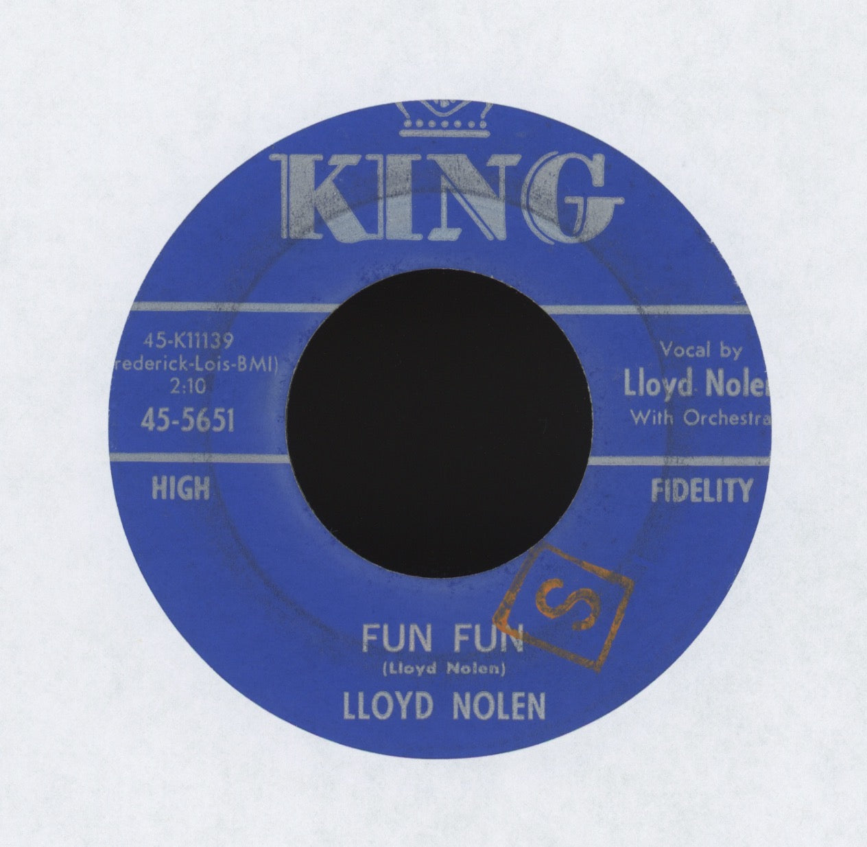 Lloyd Nolan - Fun Fun on King R&B 45